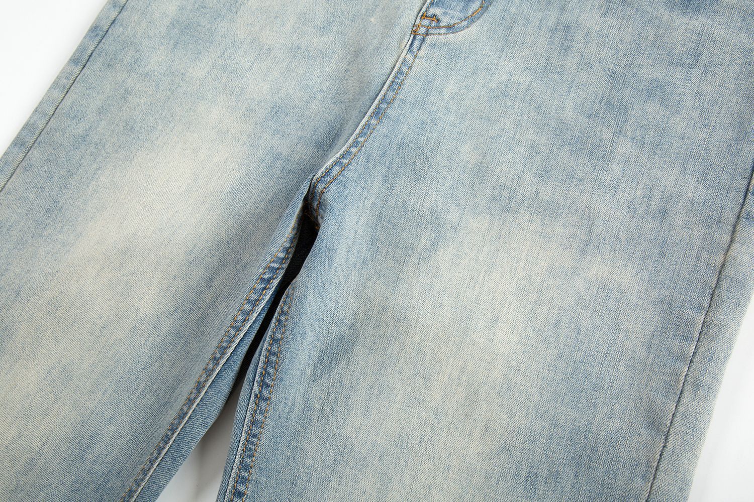Japanese Brand × Jean Basic all-match washed distressed straight flared jeans Size US 32 / EU 48 - 5 Thumbnail