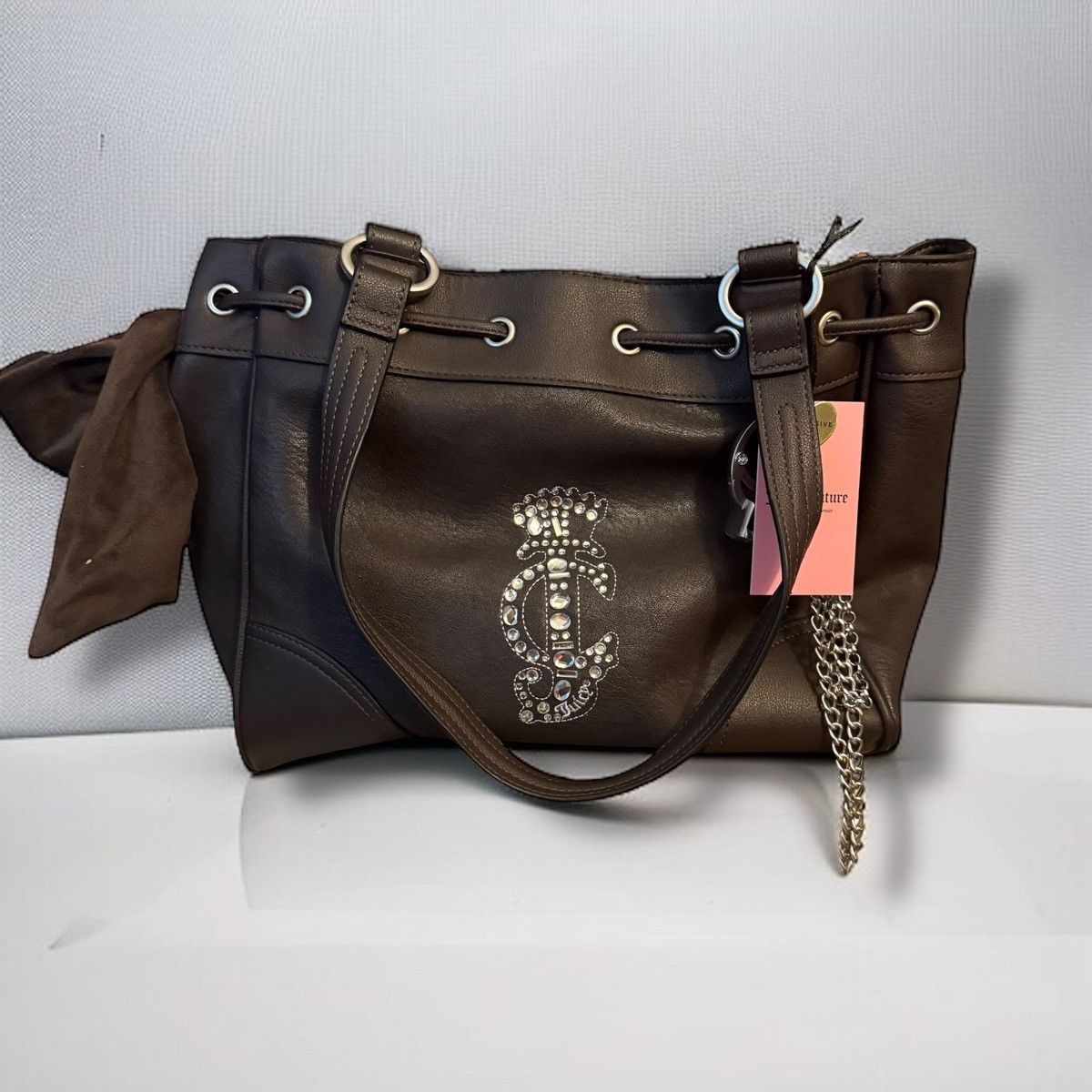 Juicy Couture Juicy Couture chocolate jeweled crown daydreamer tote bag Size ONE SIZE - 1 Thumbnail