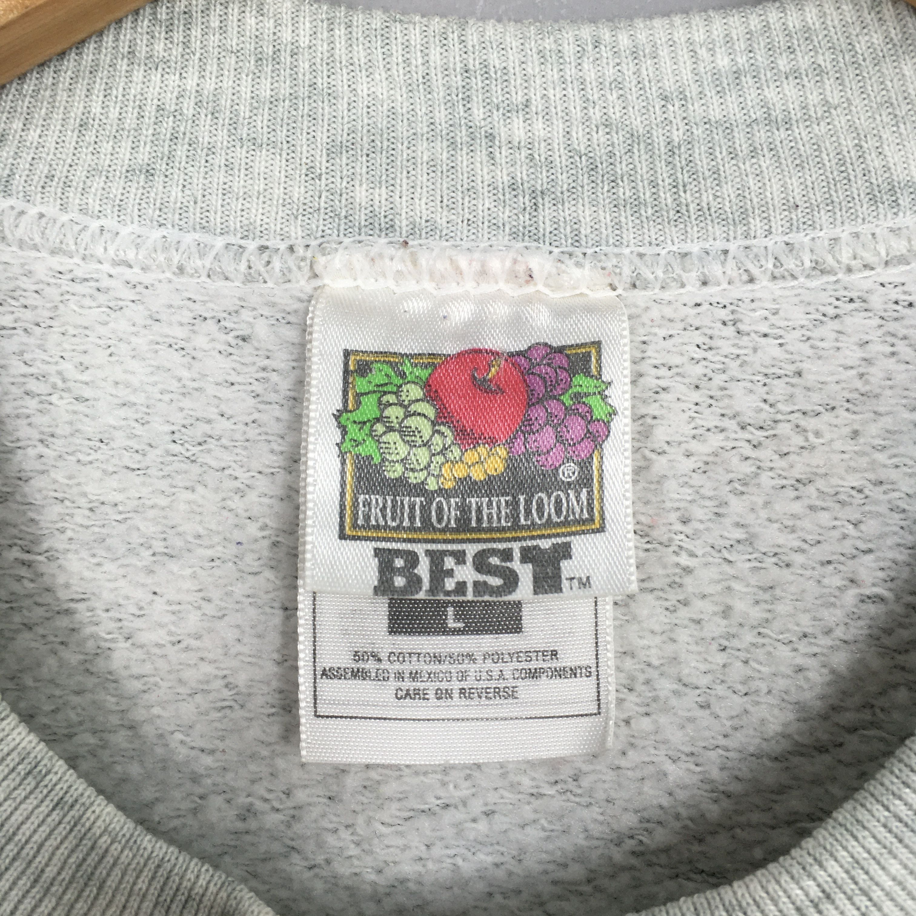 Fruit Of The Loom × Vintage Vintage 90s Bingham Athletics Gray Sweatshirt Large Size US L / EU 52-54 / 3 - 3 Thumbnail