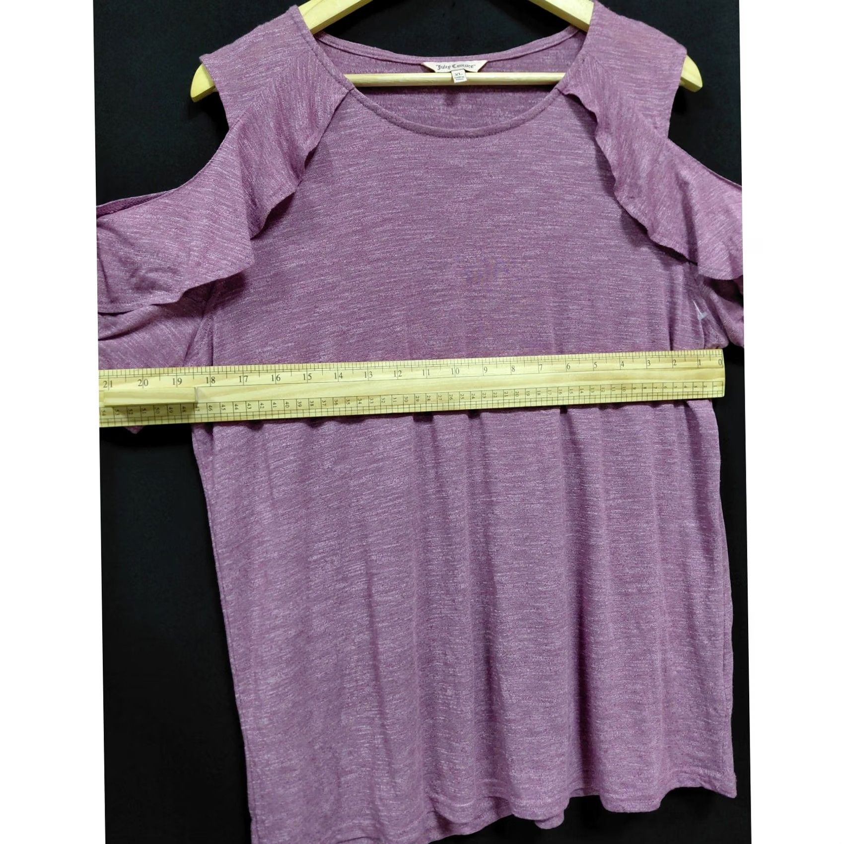 Juicy Couture Juicy Couture Purple Knit Solid Cold Shoulder Short Sleeve Top Women Size XL Size XL / US 12-14 / IT 48-50 - 7 Thumbnail