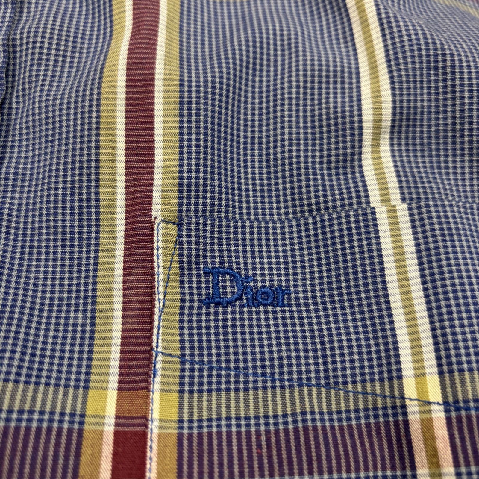 Christian Dior Monsieur × Vintage VTG Christian Dior Monsieur Plaid Button Up Shirt Men's M Size US M / EU 48-50 / 2 - 7 Thumbnail