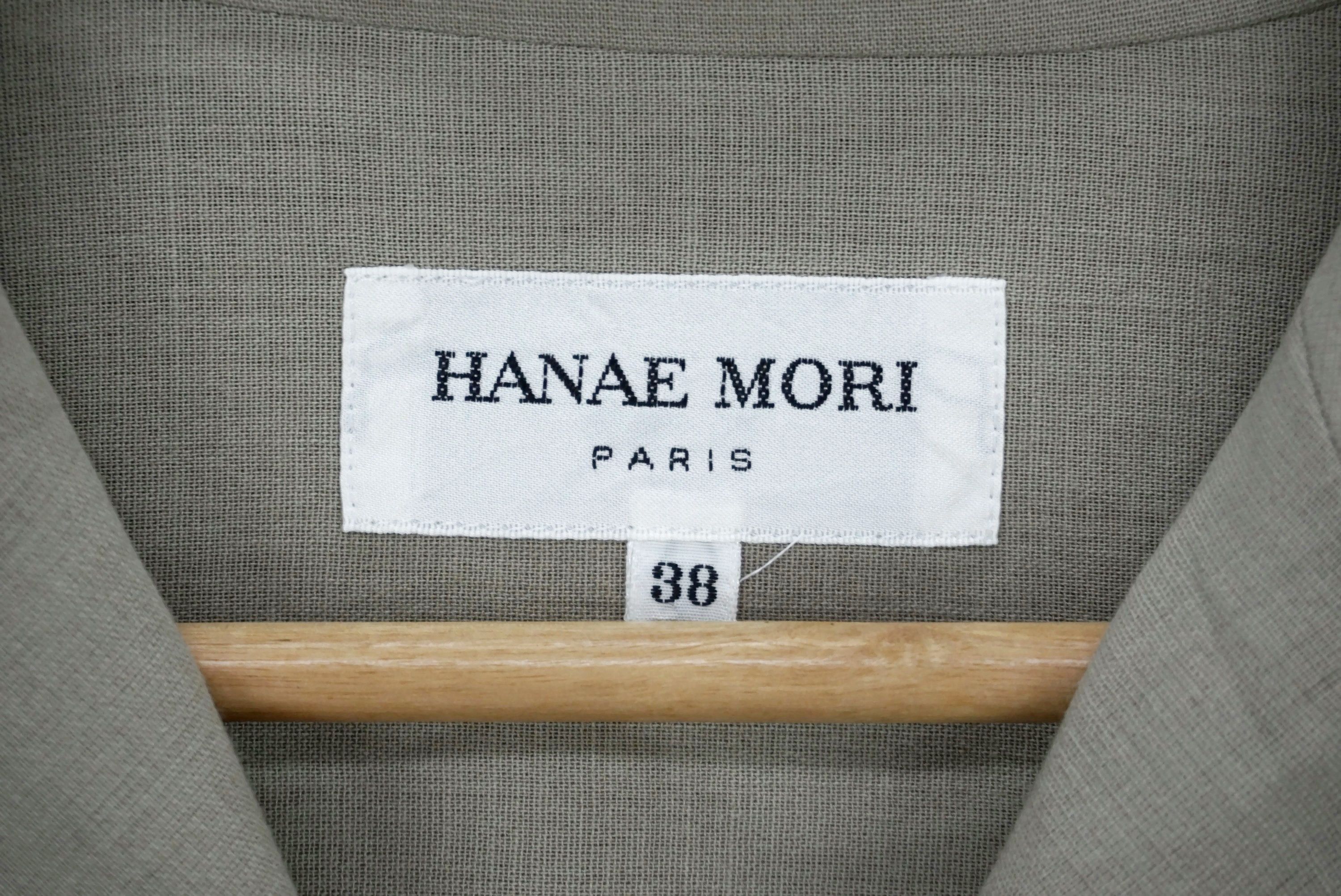Japanese Brand Hanae Mori Paris Open Collar Wool Blend Shirt Size 38 Size XS / US 0-2 / IT 36-38 - 4 Thumbnail