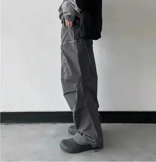 Japanese Brand × Vintage Baggy Cargo Pants Straight Casual Harajuku Y2K Style Pockets Size US 34 / EU 50 - 2 Thumbnail