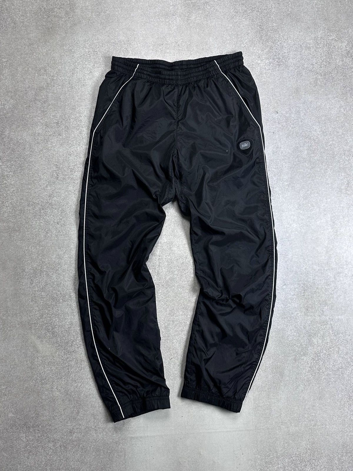 Nike Vintage 90s Nike Swoosh Y2K Baggy Skepta Style Track Pants S Size US 31 - 1 Thumbnail