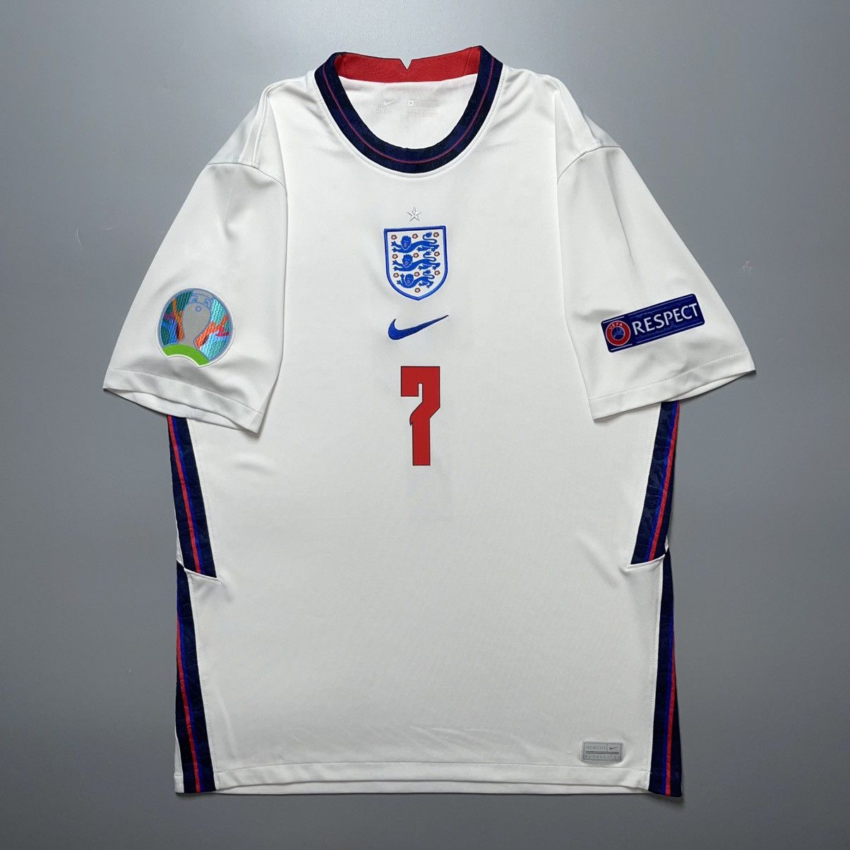 Nike ENGLAND NIKE 2020 EURO FOOTBALL HOME JERSEY #7 GREALISH Size US M / EU 48-50 / 2 - 2 Thumbnail