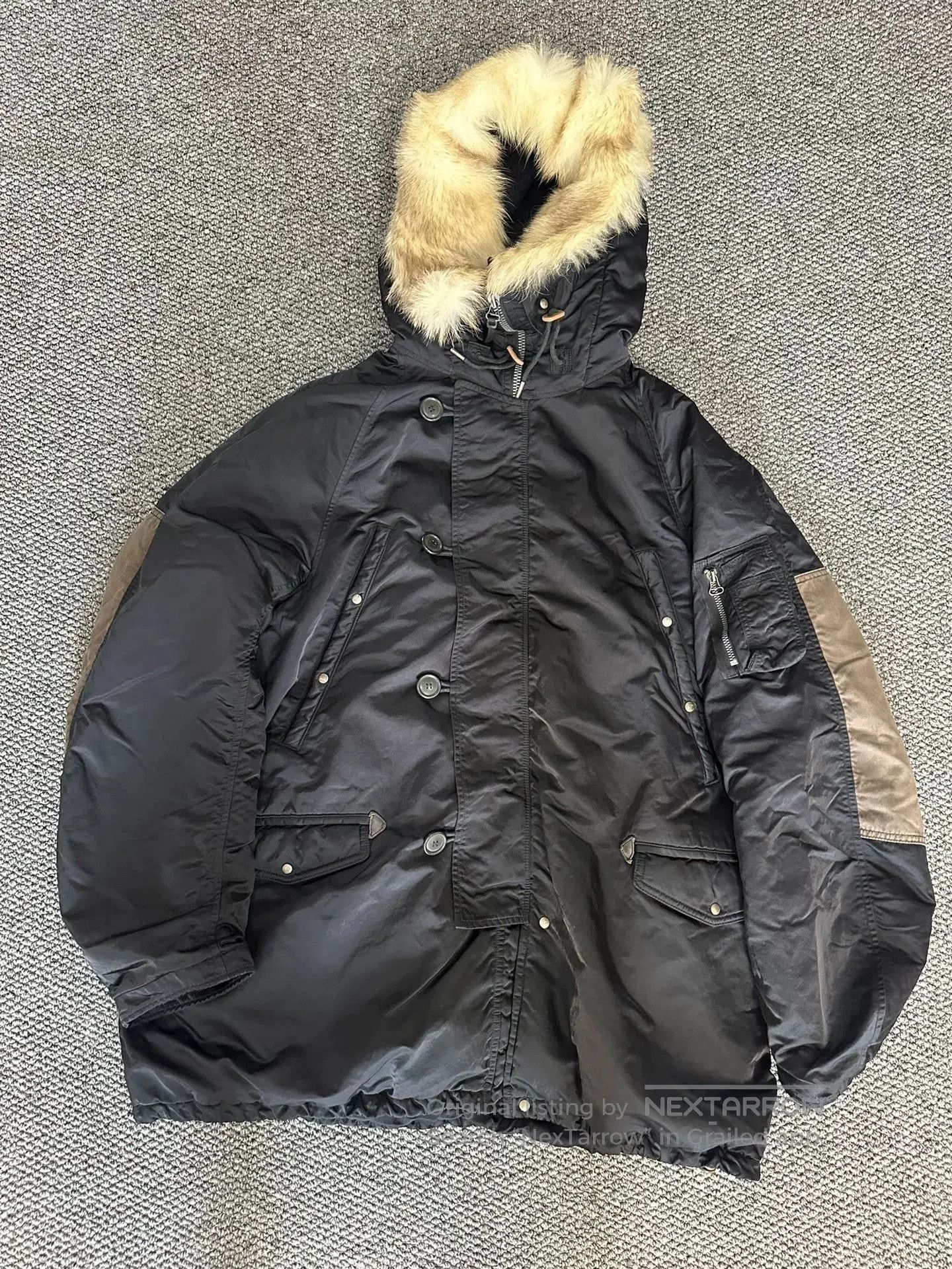 Visvim visvim black nylon jacket with fur hood. Size US L / EU 52-54 / 3 - 1 Thumbnail