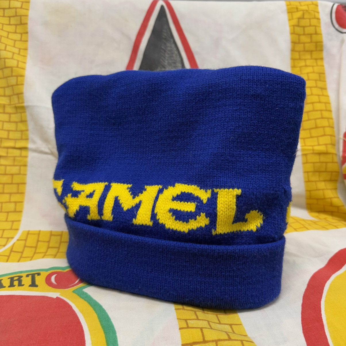 Camel × Vintage Vintage 90s Camel Cigarettes Wool Blend Knit Beanie Hat Size ONE SIZE - 5 Thumbnail