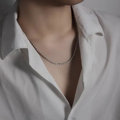 Other 925 Silver Plated Link Chain Necklace for Men Women Size ONE SIZE - 4 Thumbnail