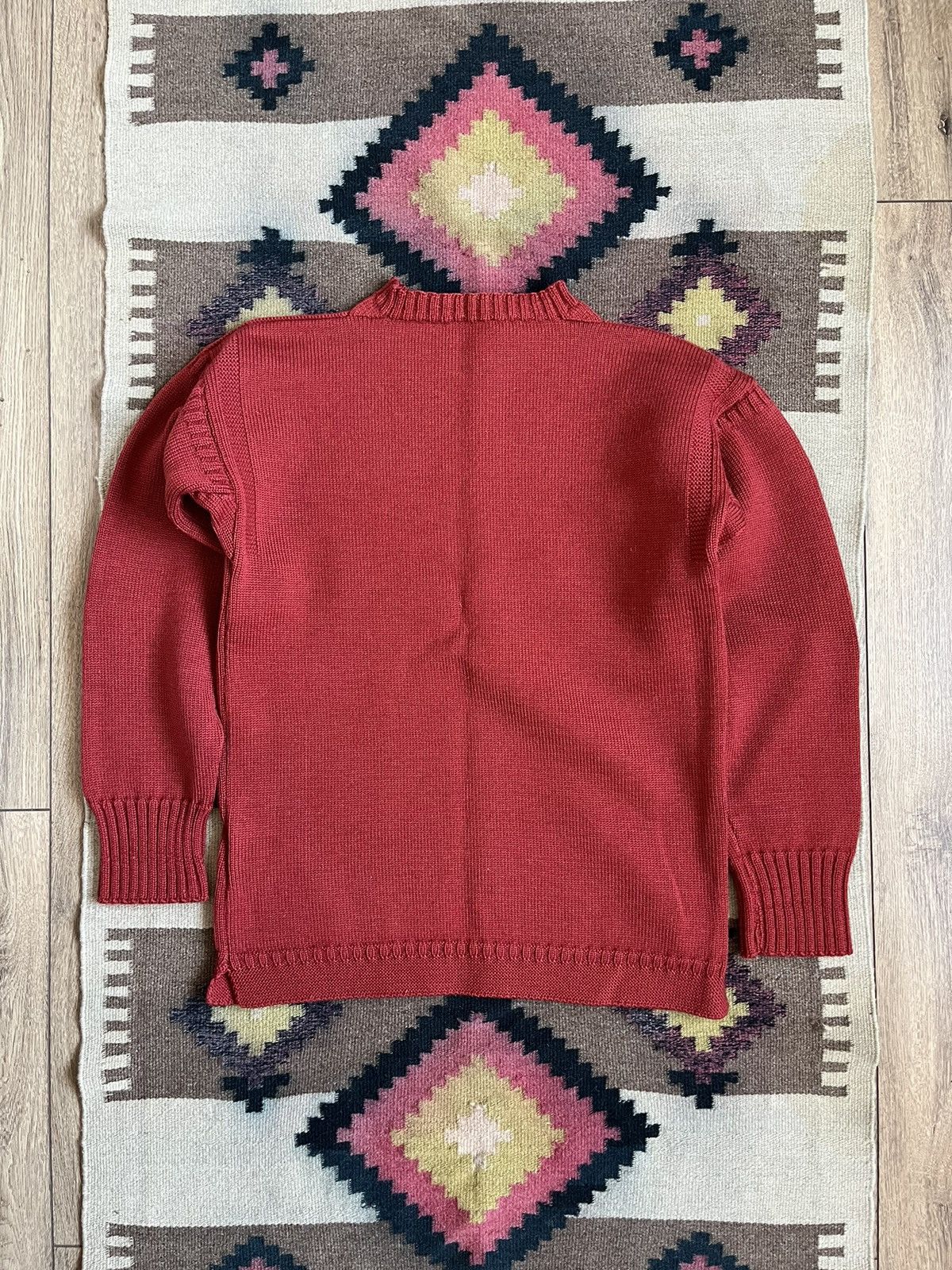Le Tricoteur Guernsey Traditional Guernsey Le Tricoteur Orange Wool Jumper Sweater Size US M / EU 48-50 / 2 - 10 Thumbnail