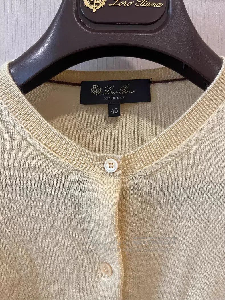 Loro Piana Loro Piana Goose Yellow Cashmere Cardigan Size XS / US 0-2 / IT 36-38 - 2 Thumbnail