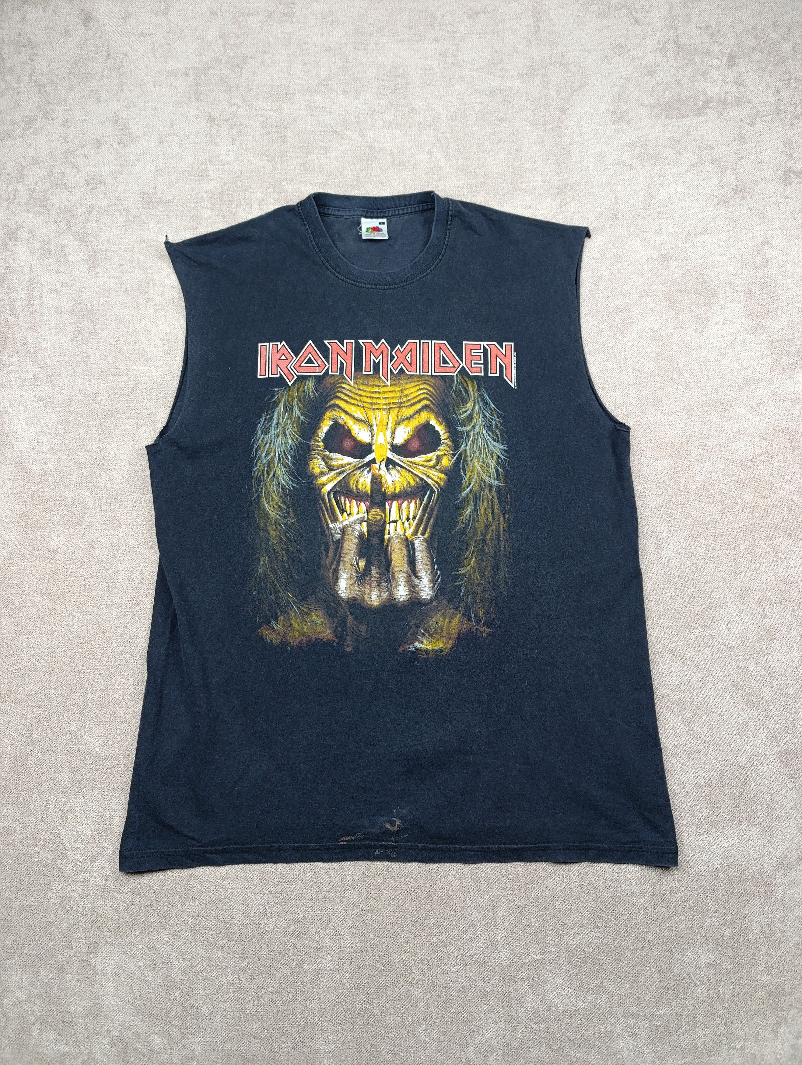 Iron Maiden 2007 VINTAGE IRON MAIDEN EDDIE CANDLE FINGER TEE SHIRT Size US L / EU 52-54 / 3 - 1 Thumbnail