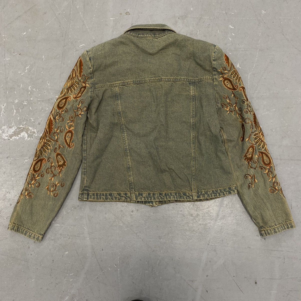 Japanese Brand × Kapital × Vintage Vtg 80s 90s Gordon & James Embroidered Damask Denim Jacket Size M / US 6-8 / IT 42-44 - 8 Thumbnail