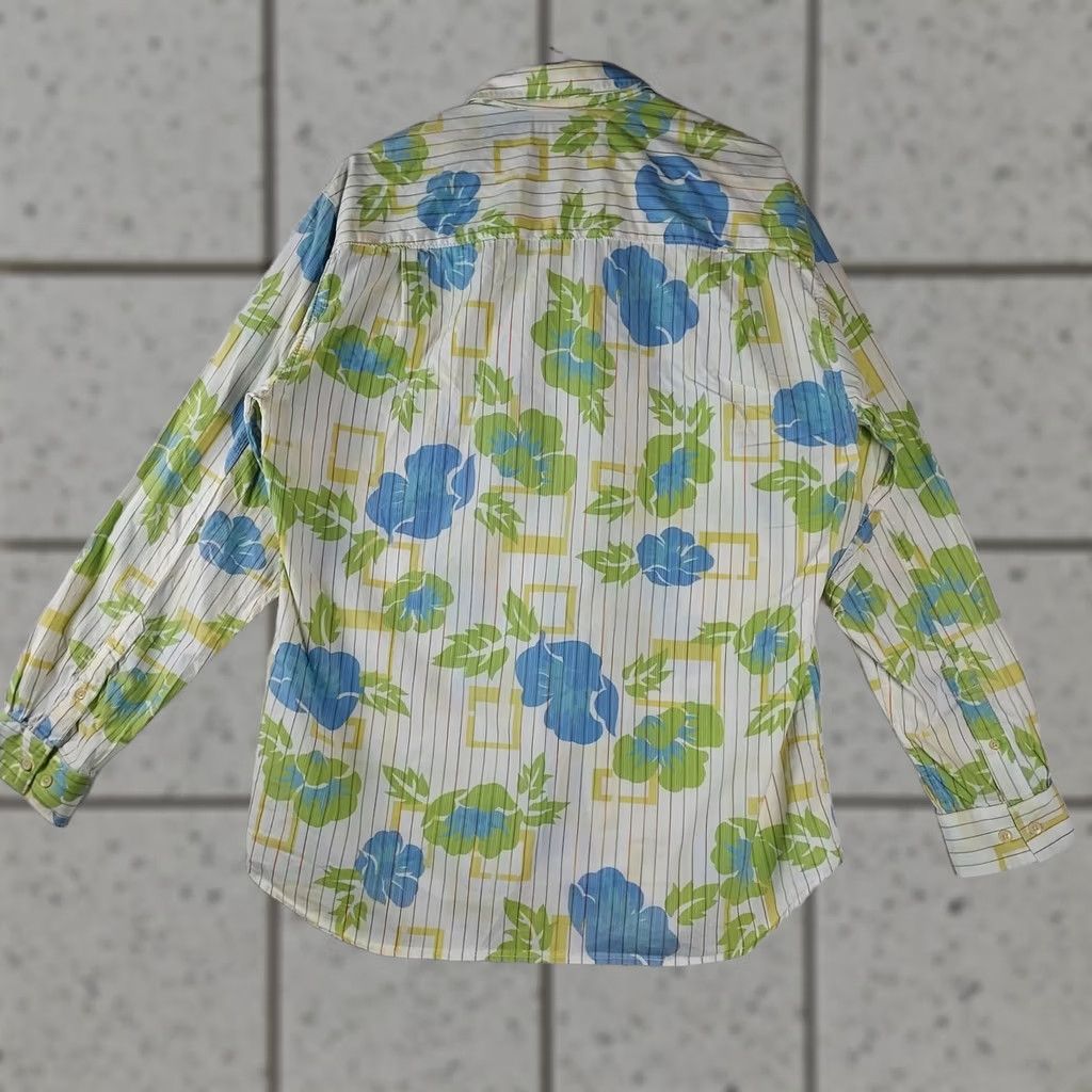 Tommy Bahama Tommy Bahama Shirt Men L White Floral Geometric Button Front Cotton Shirt Size US L / EU 52-54 / 3 - 1 Thumbnail