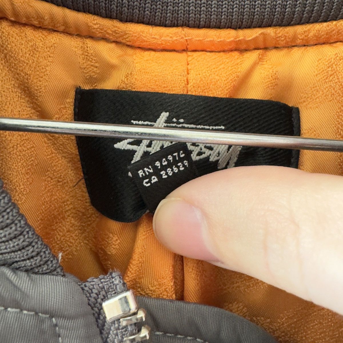 Stussy Stussy Dyed Nylon Bomber Jacket - Charcoal Size US M / EU 48-50 / 2 - 5 Thumbnail