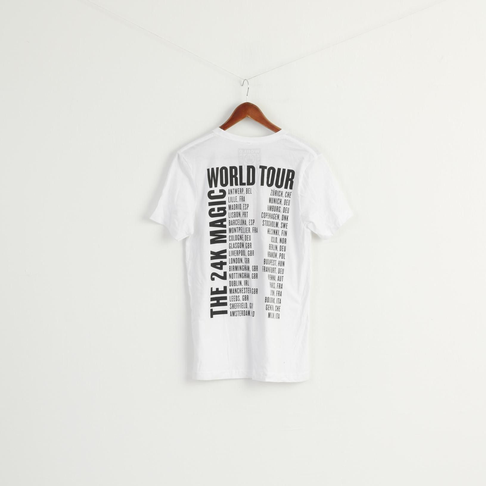 Band Tees Canvas Men M Shirt White Cotton Bruno Mars World 8854 Size US M / EU 48-50 / 2 - 4 Thumbnail