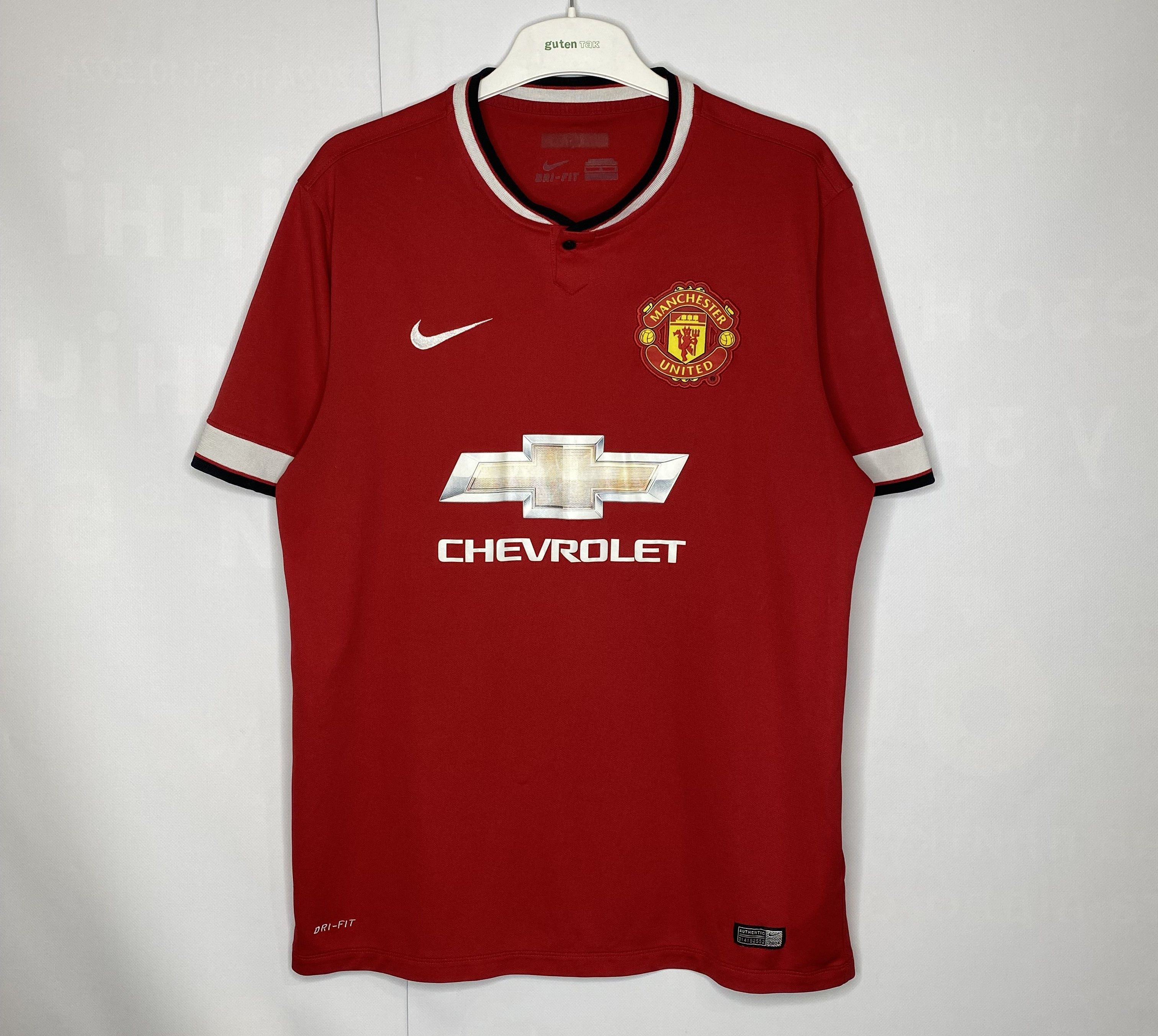 Nike MANCHESTER UNITED 2014-15 HOME FOOTBALL SHIRT SOCCER JERSEY Size US L / EU 52-54 / 3 - 1 Thumbnail