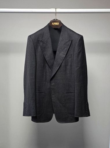 Tom Ford o1sm1stk0824 Shelton Hopsack Sports Blazer in Dark Grey Size US M / EU 48-50 / 2 - 1 Thumbnail
