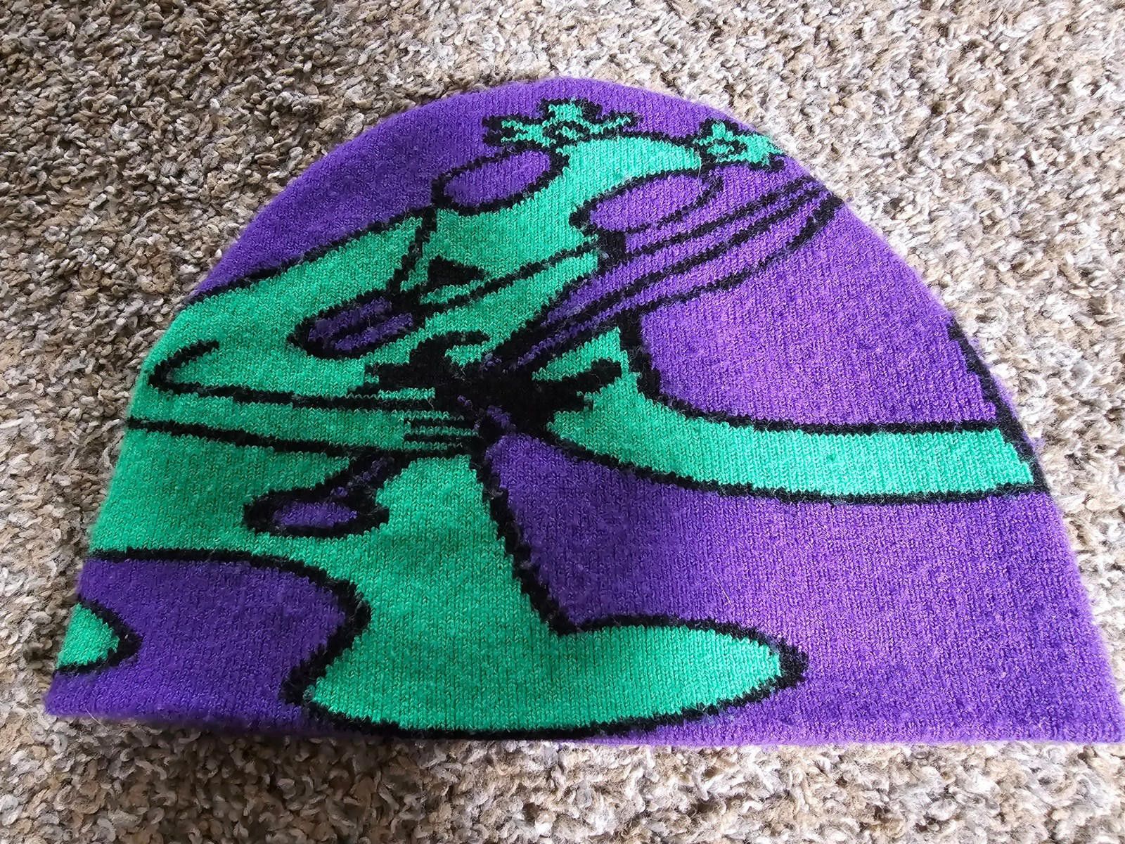 The Unbranded Brand Purple Winter Beanie Hat Alien Dog Sword Size ONE SIZE - 4 Thumbnail