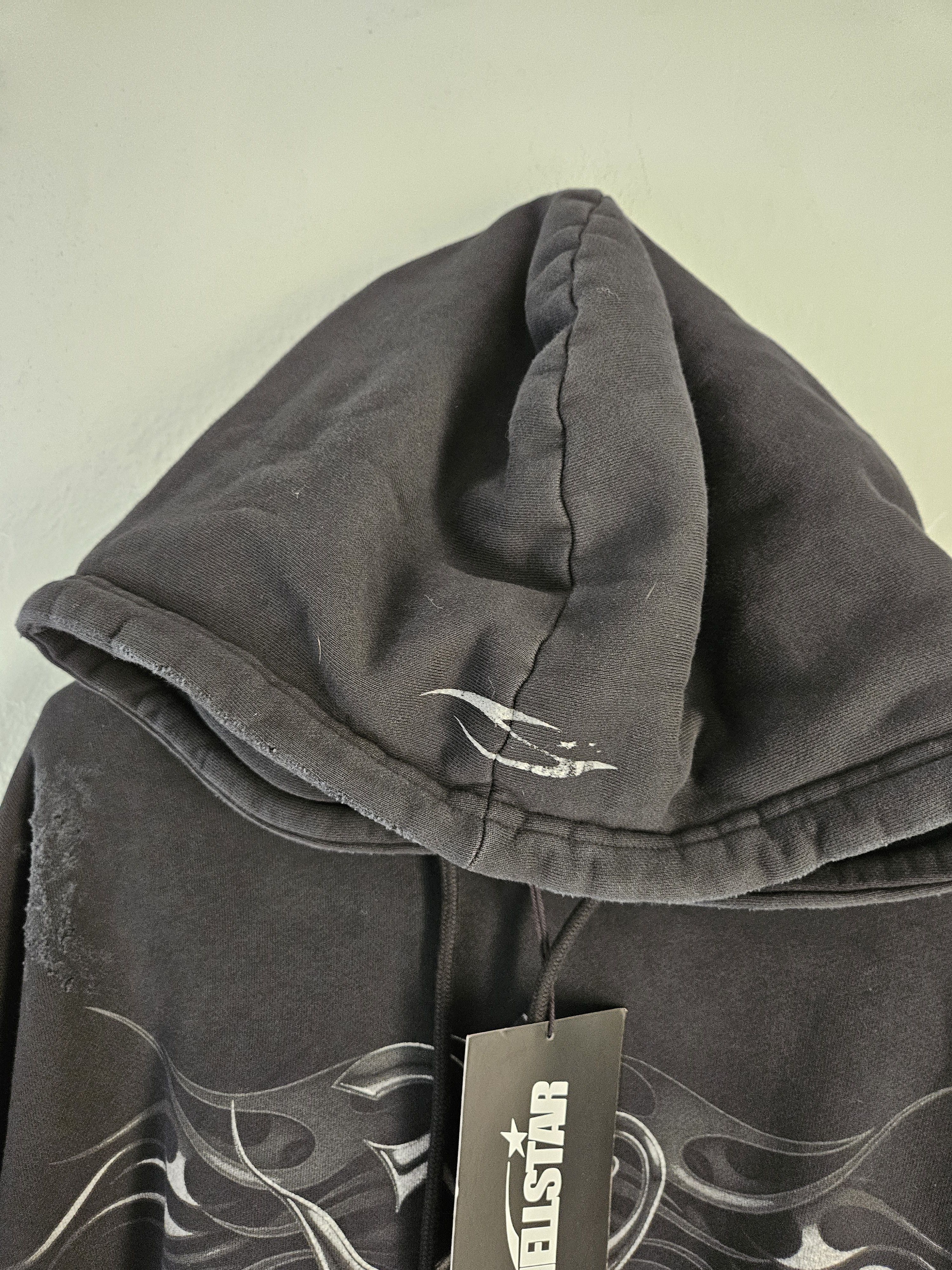 Complex × HELLSTAR ComplexCon Dark Ohm Oversized Distressed Black Hoodie Size US L / EU 52-54 / 3 - 8 Thumbnail