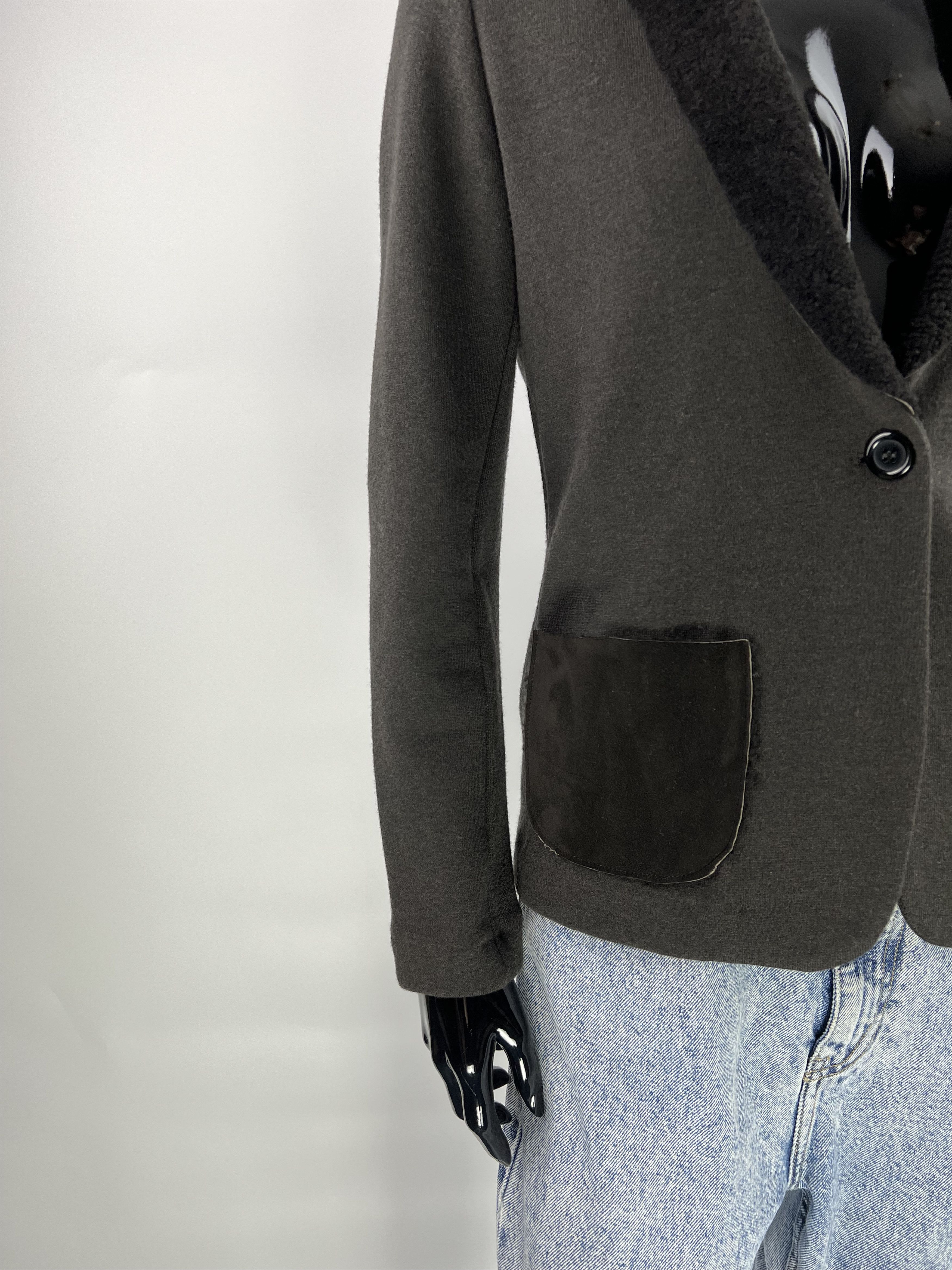 MAJESTIC FILATURES Majestic Filatures Wool Leather Blazer Jacket Size 1(XS/S) Size S / US 4 / IT 40 - 4 Thumbnail