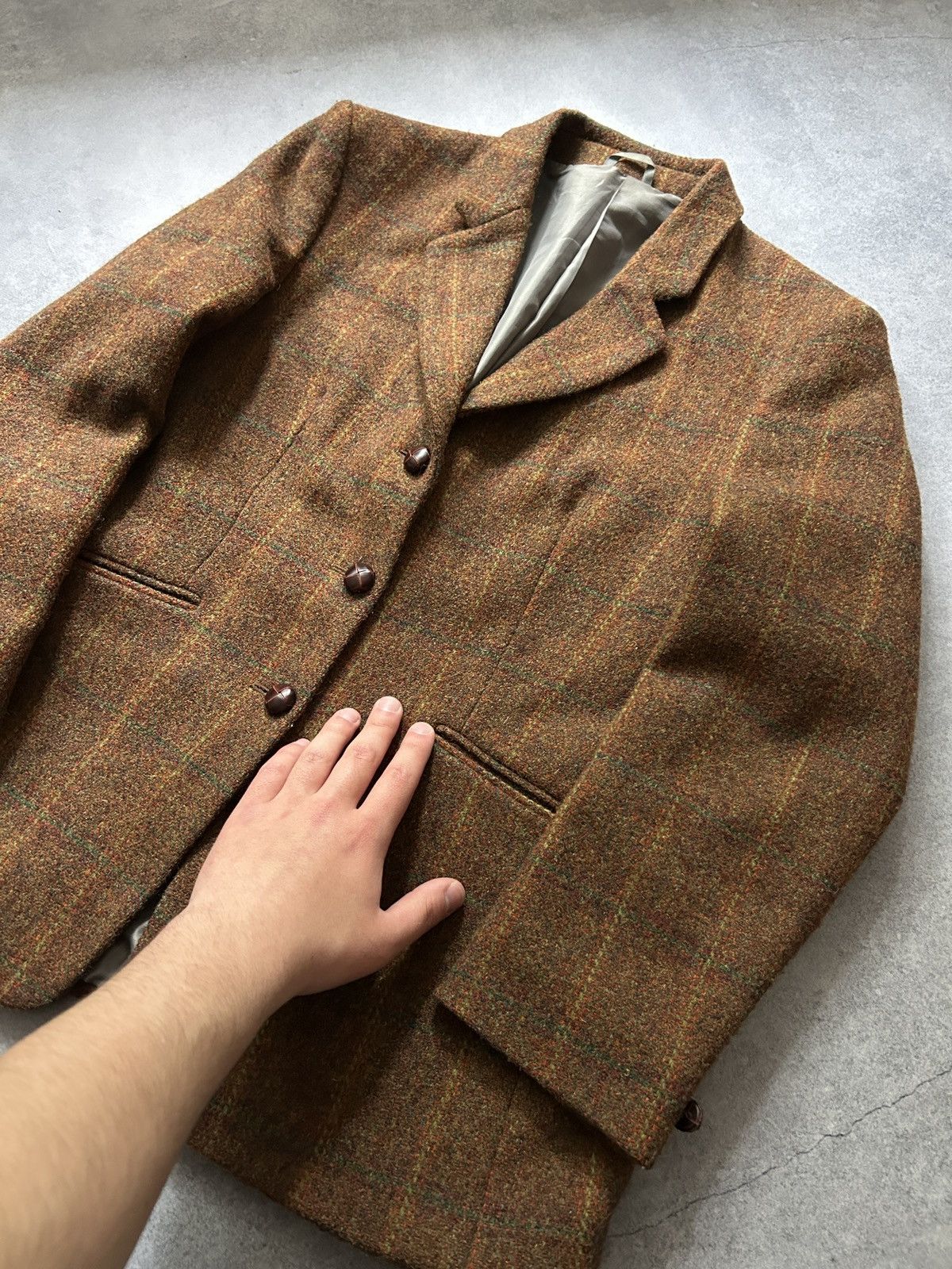 Harris Tweed × Vintage Vintage Harris Tweed x Hector Russel vintage trend blazer Size 40R - 4 Thumbnail