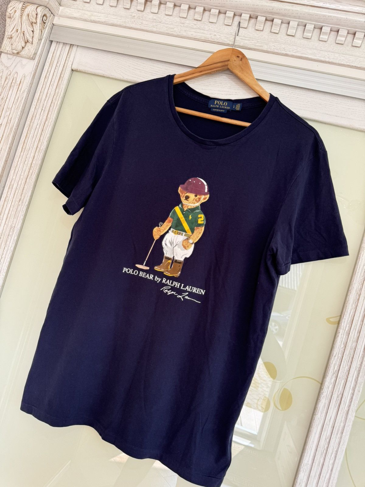 Polo Ralph Lauren × Ralph Lauren Ralph Lauren Polo Bear Navy Polo Player Bear T-shirt Tee Size US L / EU 52-54 / 3 - 3 Thumbnail