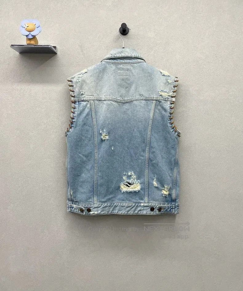 Saint Laurent Paris Saint Laurent Blue Denim Sleeveless Vest. Size US L / EU 52-54 / 3 - 2 Thumbnail