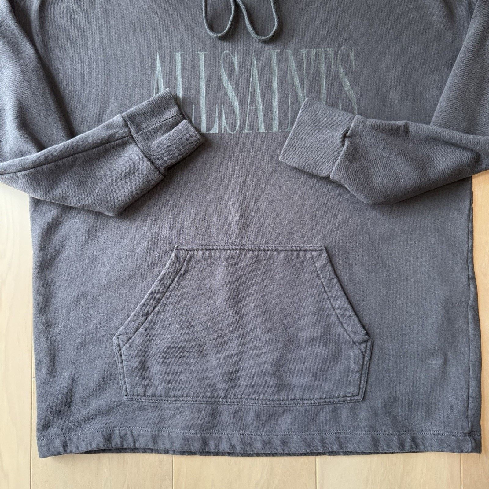 Allsaints All Saints Hoodie XS Dark Gray Hooded Fleece Pullover Size US XS / EU 42 / 0 - 5 Thumbnail