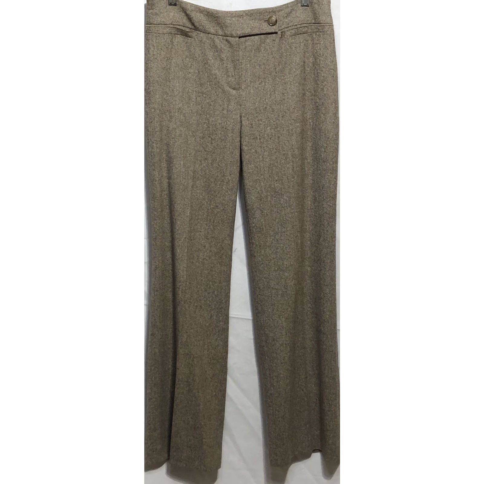 Ann Taylor VINTAGE Ann Taylor 2pc Blazer Jacket Pant Wool Suit 4 Lt Brown Bow Pockets Office Career Women Suit Size 27" / US 4 / IT 40 - 5 Thumbnail