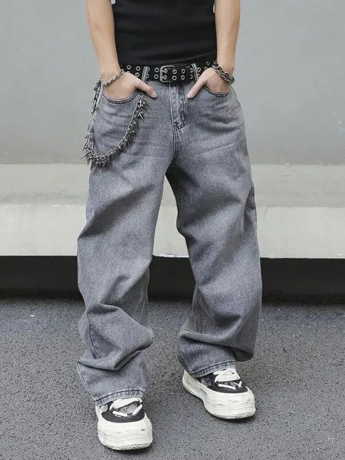 Jean Washed Baggy Denim Jeans Skate Size US 30 / EU 46 - 3 Thumbnail