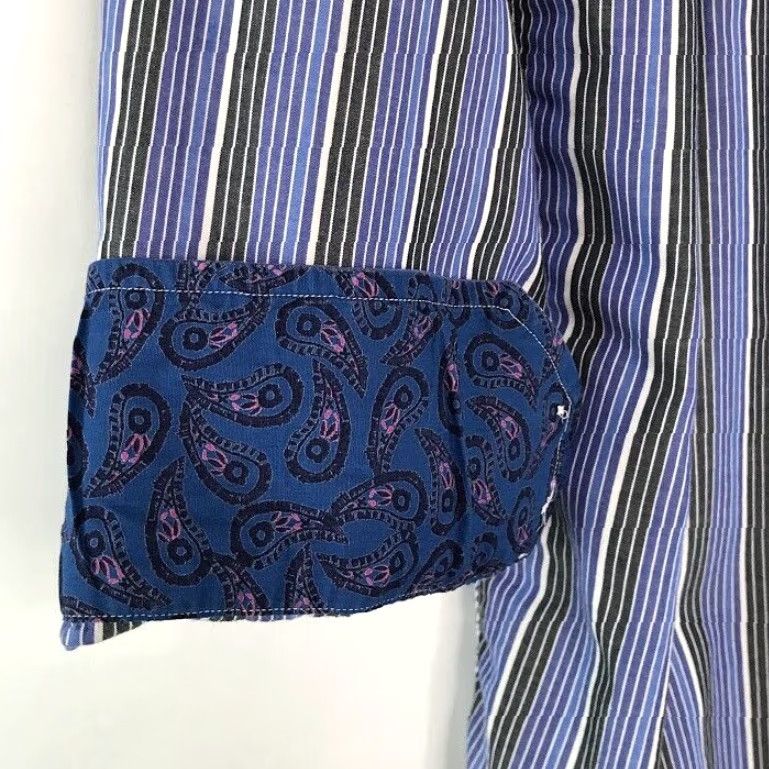 Ted Baker Ted Baker London Mens Dress Shirt Striped Long Sleeve Size 17 Blue Multicolor 34/35 - 34/35 Stripe Blue Multicolor Shirt Mens Regular XS-xxl Size 46R - 6 Thumbnail