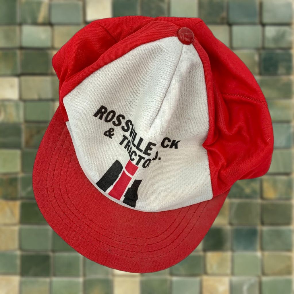 Vintage Rossville Truck & Tractor Co. Red White Snapback Trucker Hat Cap Hat Size ONE SIZE - 1 Thumbnail