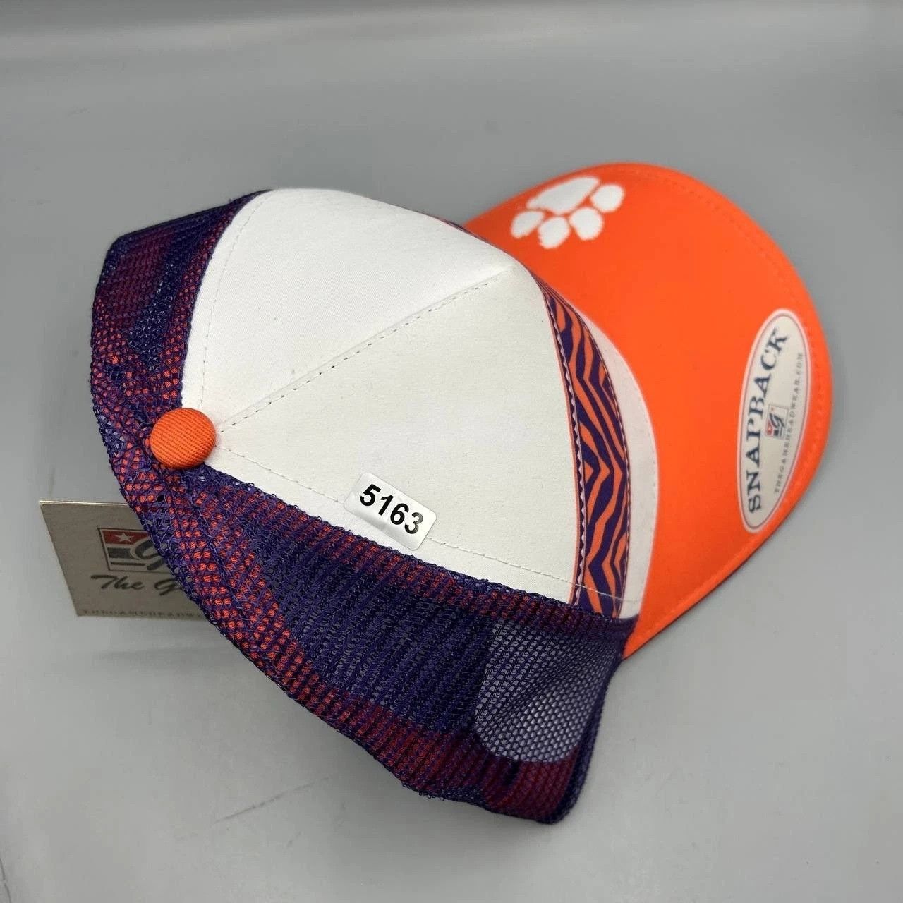 The Game Clemson Tigers NCAA Trucker Hat Men White Orange Snap Back Size ONE SIZE - 8 Thumbnail