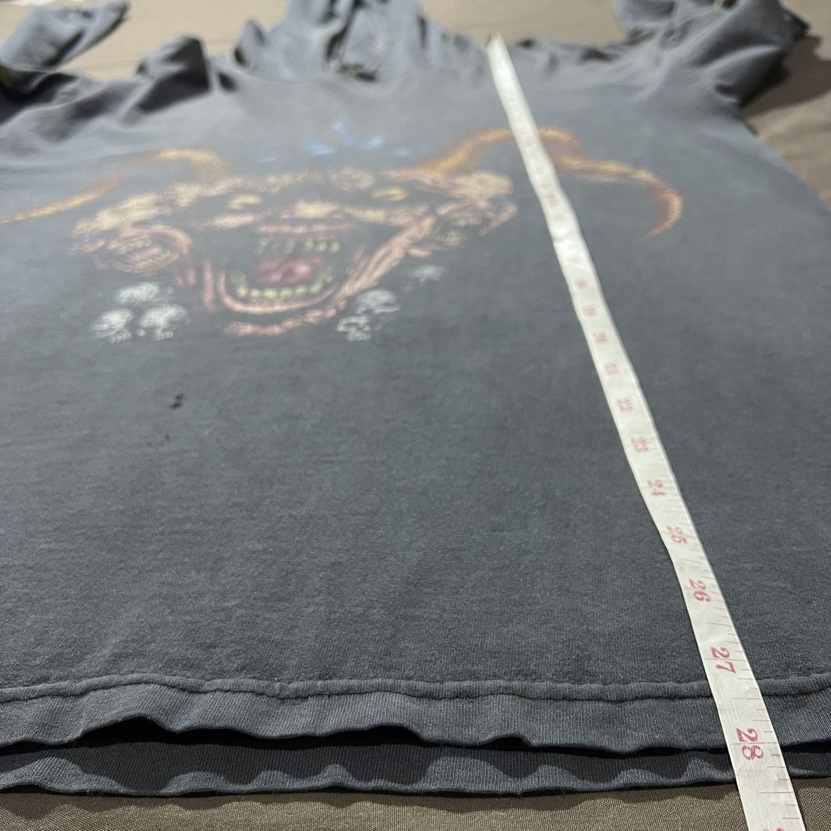 Band Tees Vintage 90s Slayer Clash of The Titans Thrashed Faded Metal Size US XL / EU 56 / 4 - 19 Thumbnail