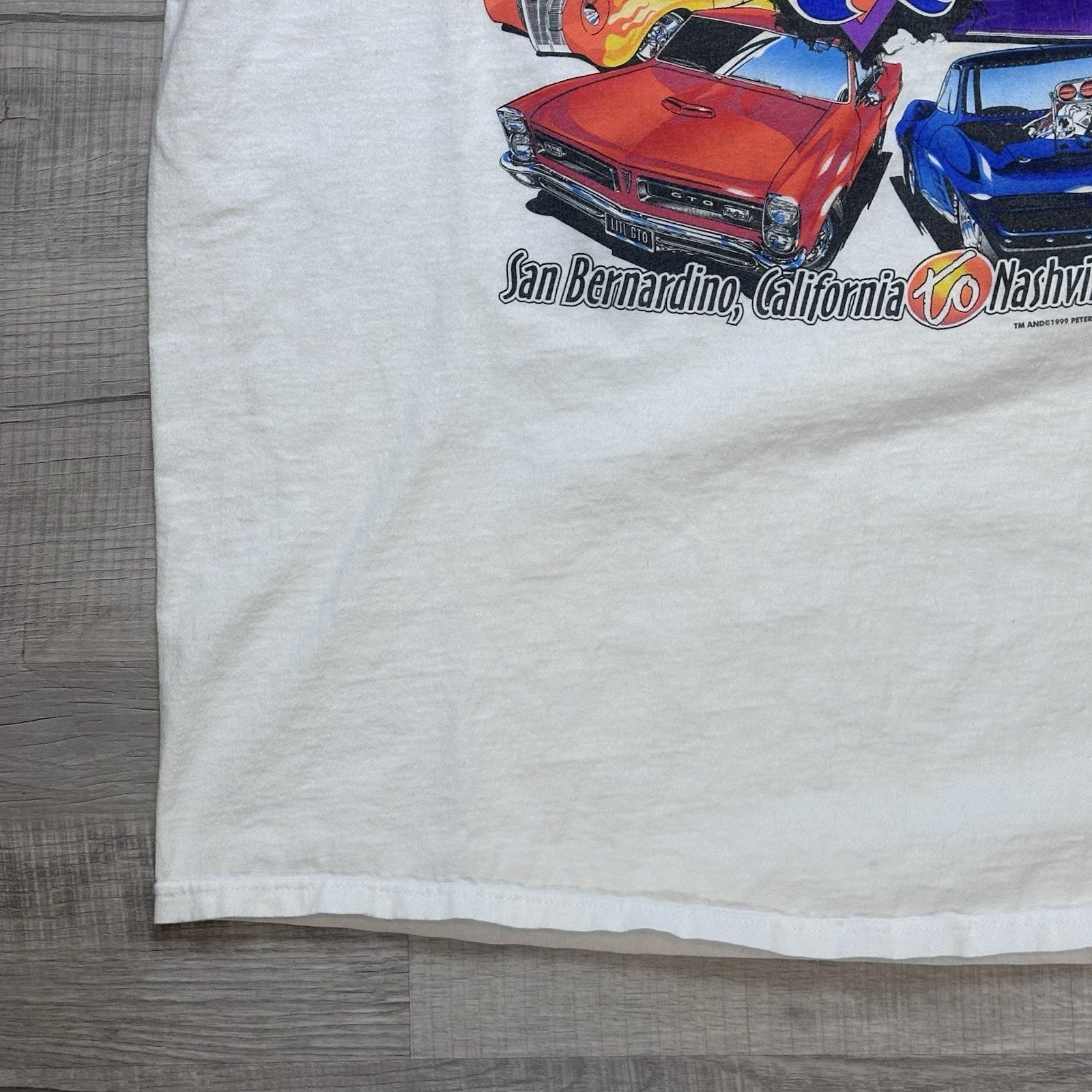 Vintage Vintage 90s Hot Rod Power Tour '99 Graphic T-Shirt Mens XL Size US XL / EU 56 / 4 - 2 Thumbnail