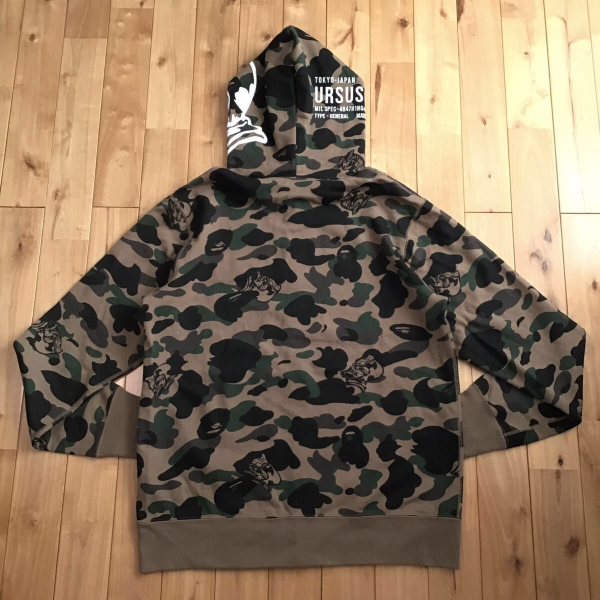 Bape URSUS BAPE full zip hoodie olive BAPE camo a bathing ape Size US XXL / EU 58 / 5 - 6 Thumbnail