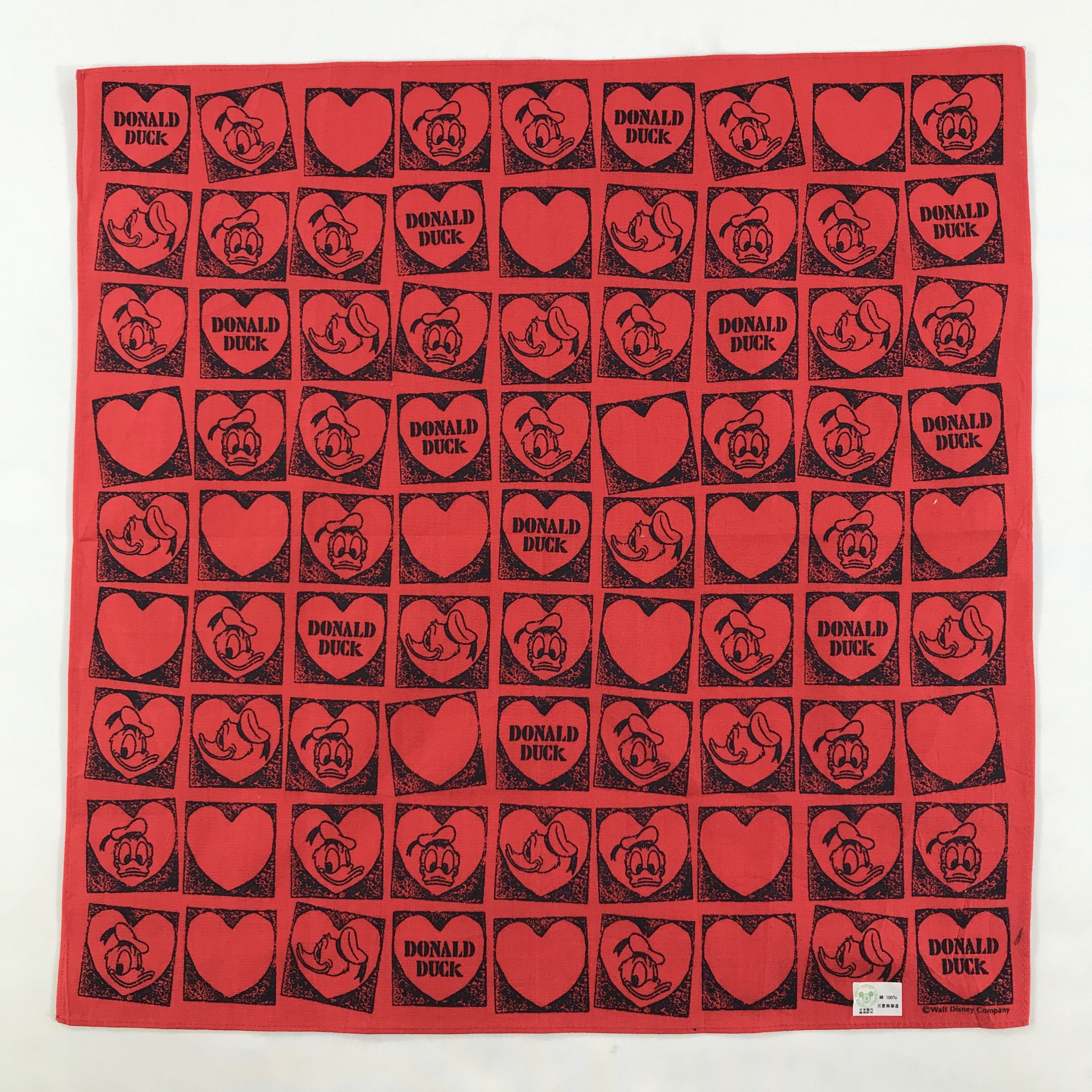 Disney × Vintage Donald Duck Bandana / Handkerchief / Neckerchief - S1921 Size ONE SIZE - 1 Thumbnail