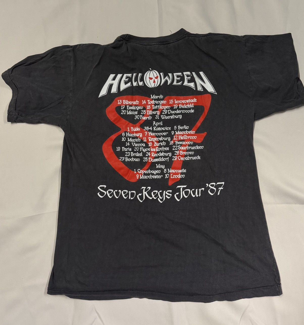 Vintage 1987 Halloween Band Seven Keys Tour T-shirt Size US L / EU 52-54 / 3 - 2 Thumbnail