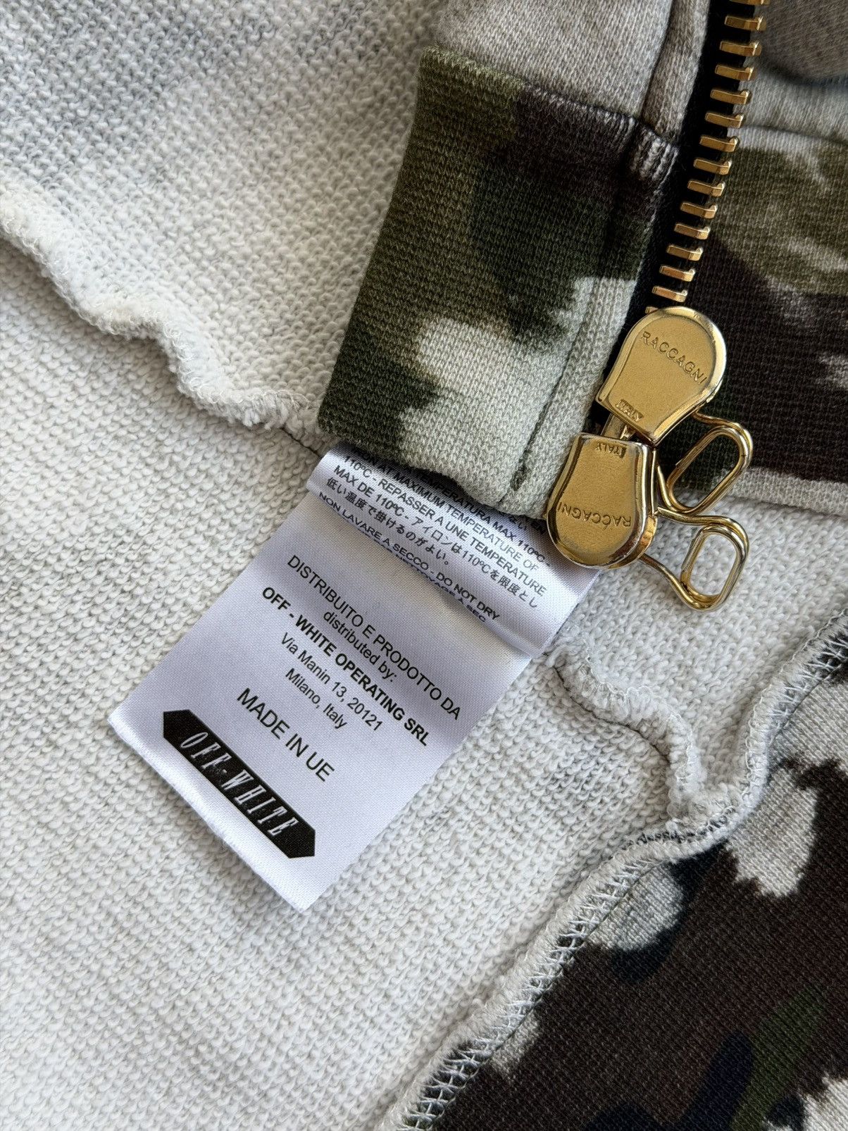 Off-White Off-White 16SS Bleached Camo Zip Up Hoodie XL Virgil Abloh Size US XL / EU 56 / 4 - 11 Thumbnail