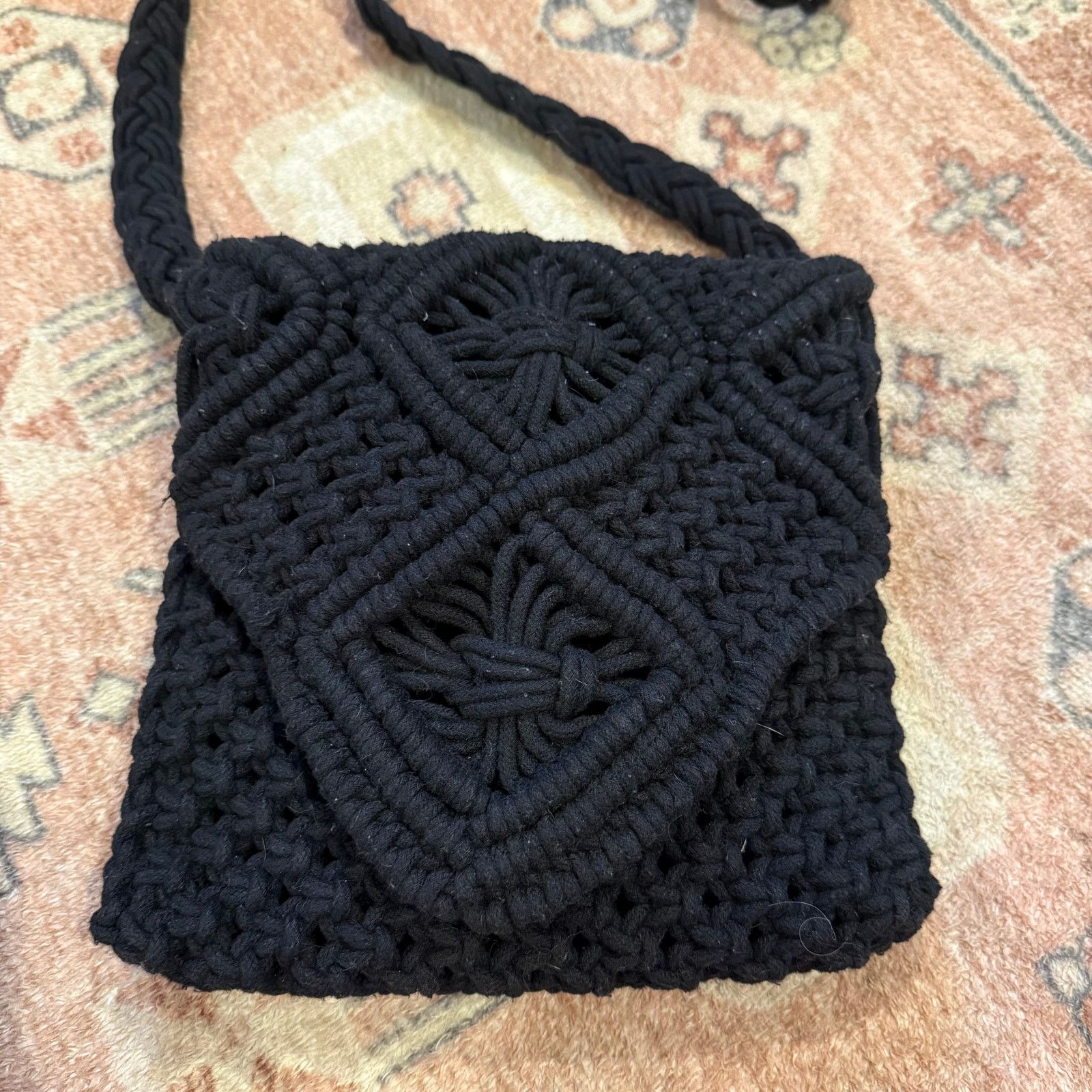 Tommy Bahama Tommy Bahama Black Boho Macrame Crossbody Purse Size ONE SIZE - 2 Thumbnail