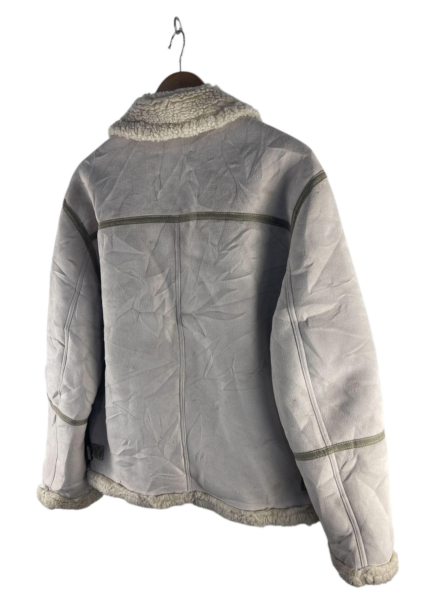 Vivastudio Vivastudio Sherpa Lined Aviator Flight Jacket Grey Shearling Size US L / EU 52-54 / 3 - 7 Thumbnail