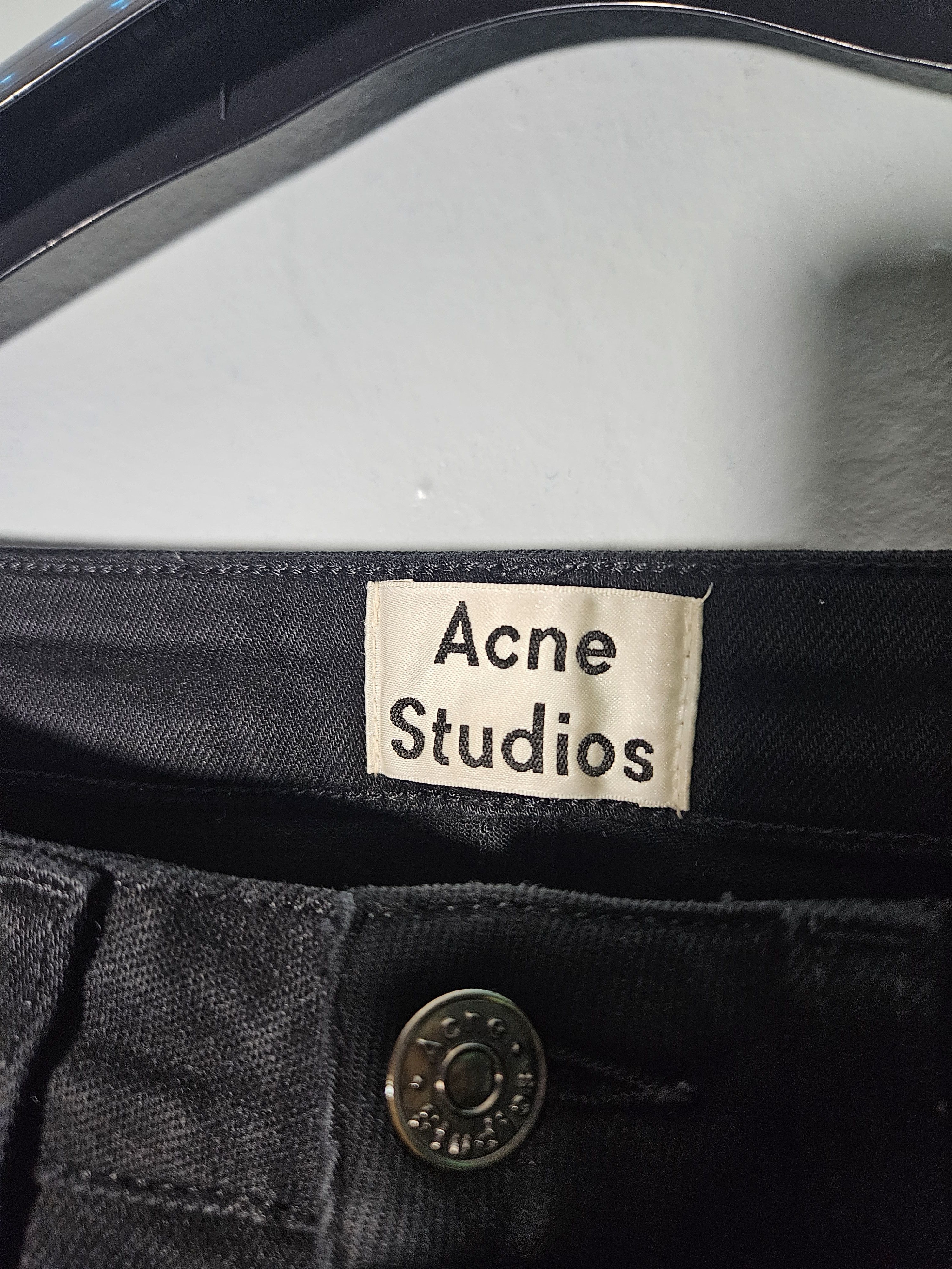 Acne Studios Patti Stay Blk Slim Fit Black Denim Jeans Size US 26 / EU 42 - 6 Thumbnail