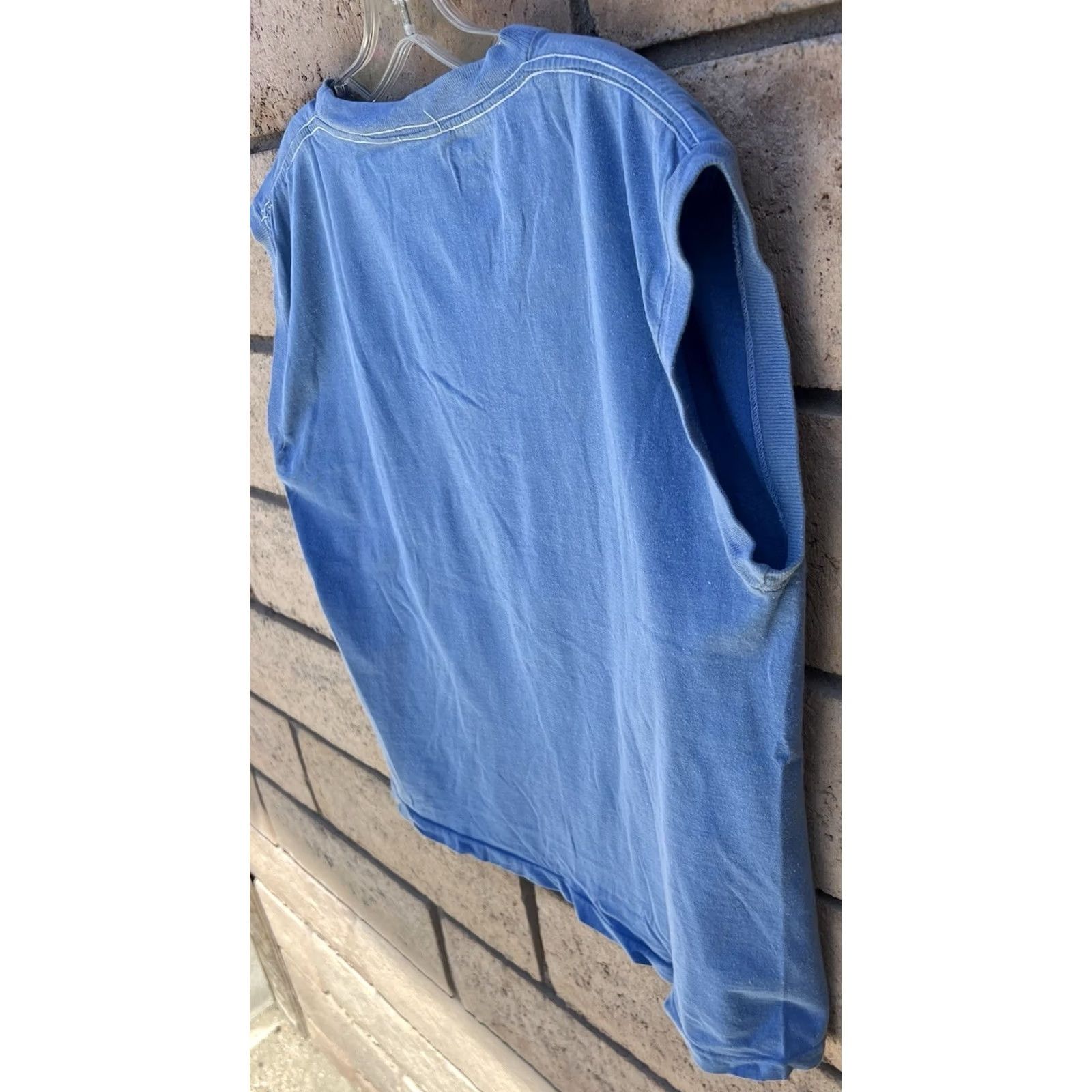 Vintage VINTAGE A Dirty Mind Is A Terrible Thing To Waste Sleeveless T Shirt Muscle Tee Men XL Blue Graphic Print Funny Shirt Size US L / EU 52-54 / 3 - 7 Thumbnail