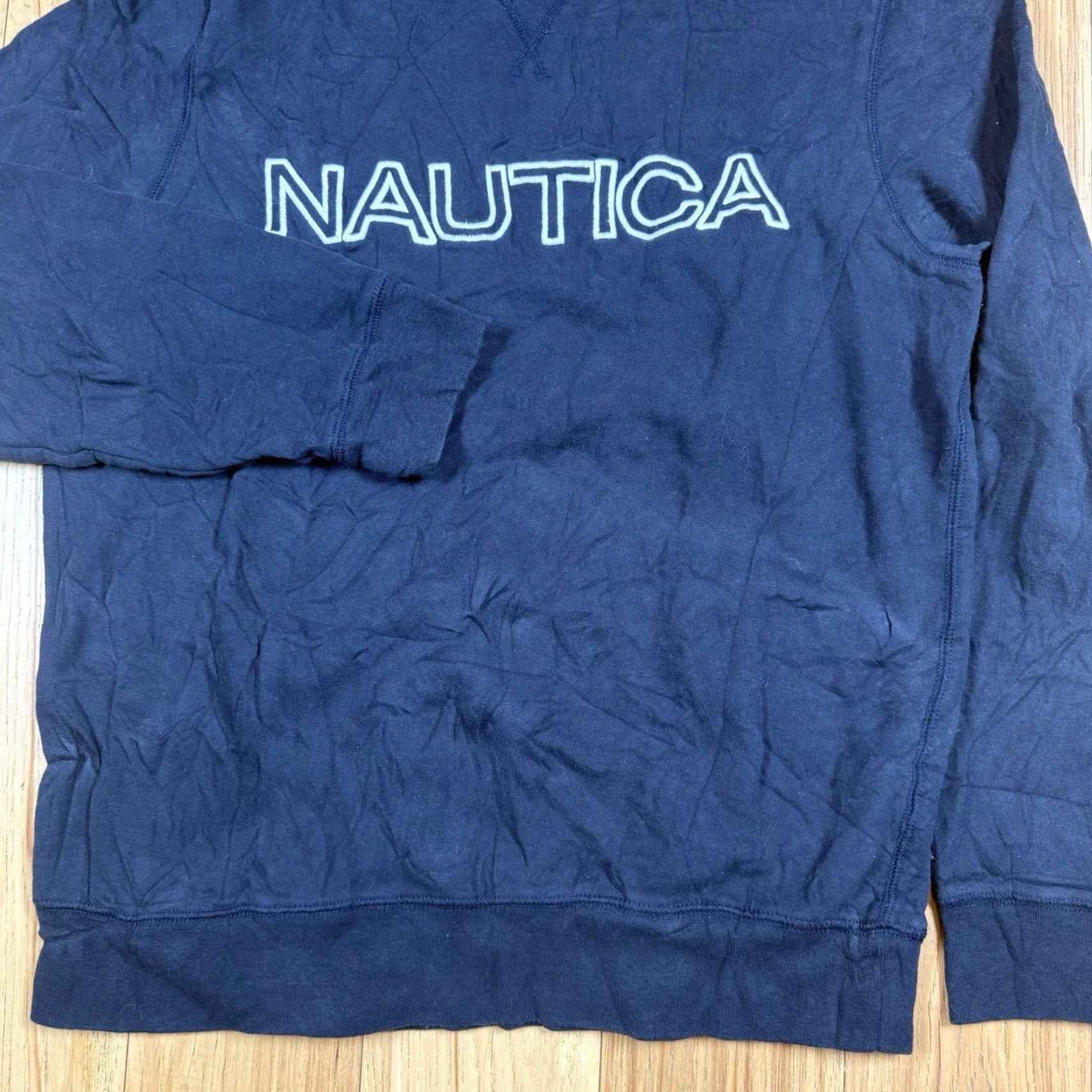 Nautica VINTAGE Nautica Sweatshirt Crewneck Mens Medium Blue Embroidered Sweatshirt? Size US M / EU 48-50 / 2 - 3 Thumbnail