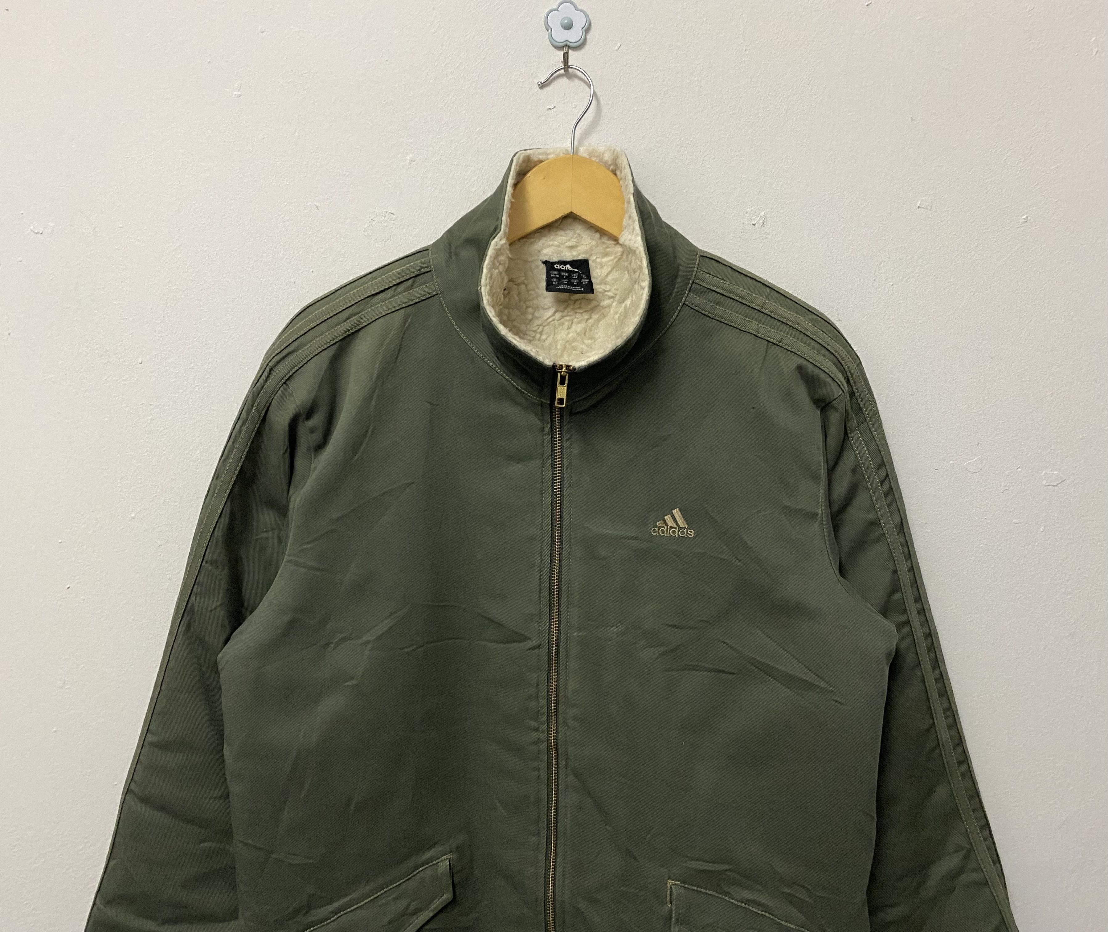 Adidas Vintage Y2K Adidas Workwear Sherpa Jacket Size US S / EU 44-46 / 1 - 4 Thumbnail