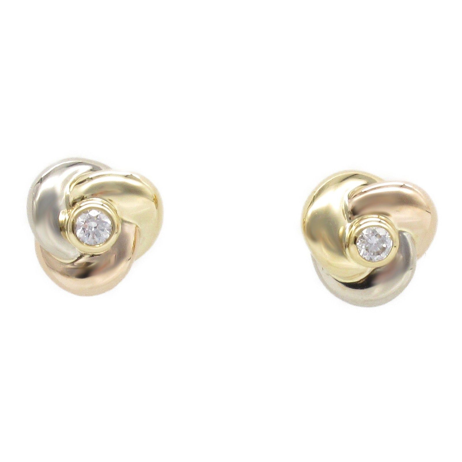 Cartier Cartier Baby Trinity Diamond Earrings K18 (Yellow Gold) K18Wg (White (Pink Gold)/Diamond Clear Size ONE SIZE - 1 Thumbnail