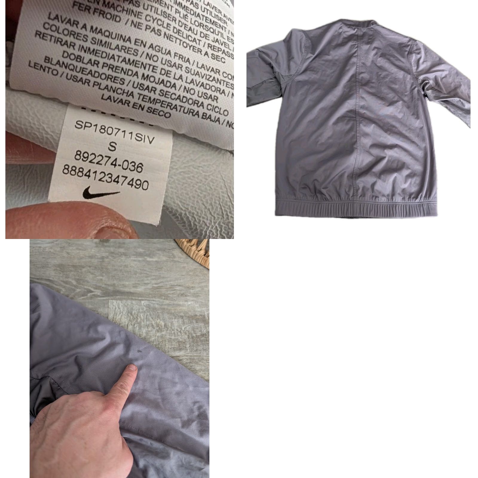 Nike Nike Jacket Mens Small Storm-FIT IndyCar Racing Gray Full Zip Windbreaker Size US S / EU 44-46 / 1 - 10 Thumbnail