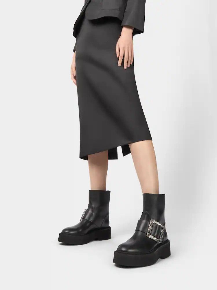 Roger Vivier o1s22i1n0824 Viv' Rangers Biker Boots in Black Size US 10 / IT 40 - 8 Thumbnail