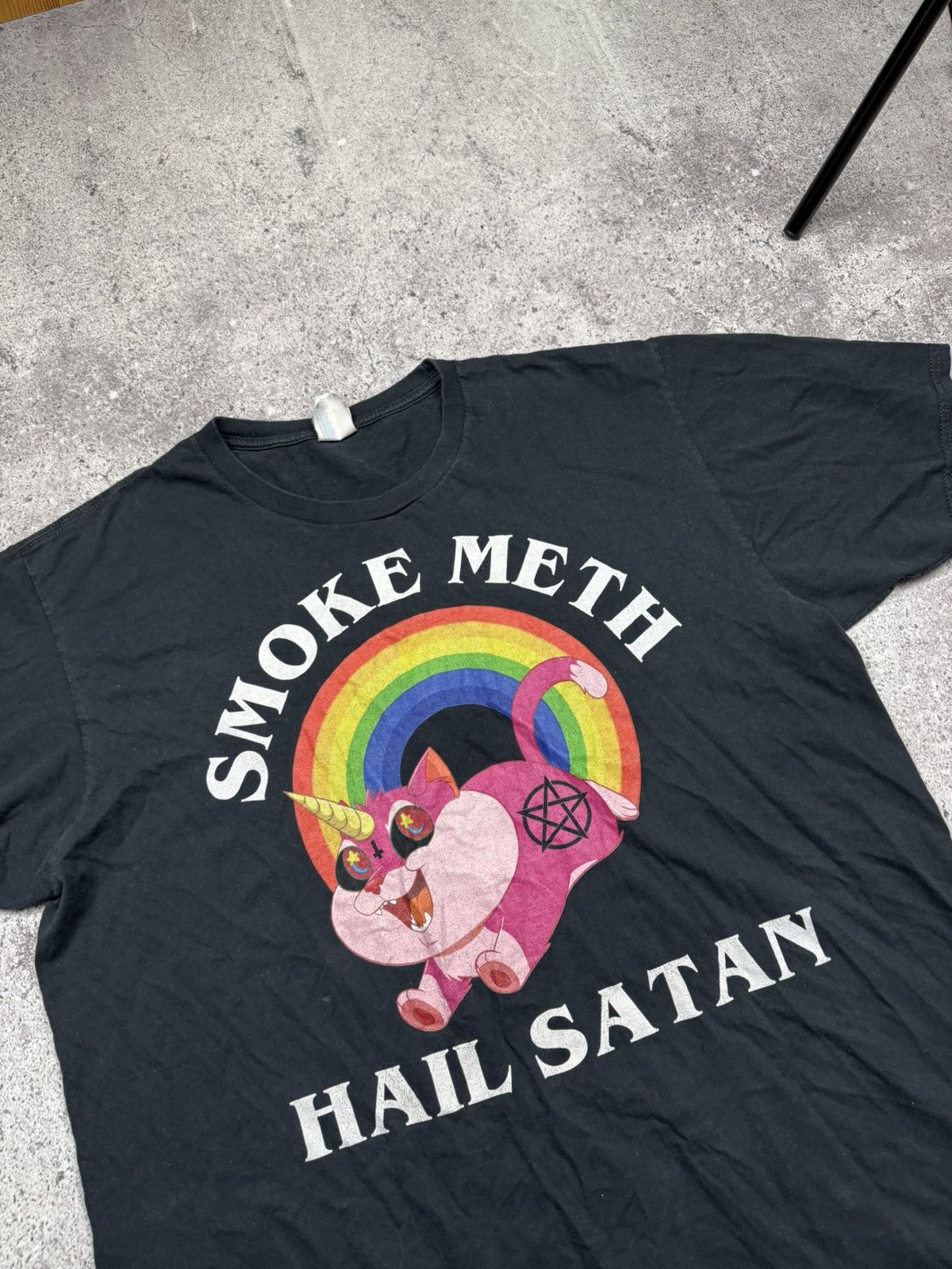 Vintage Vintage Y2K Adult Pony Tee Smoke Meth Hail Satan Humor XL Size US L / EU 52-54 / 3 - 2 Thumbnail
