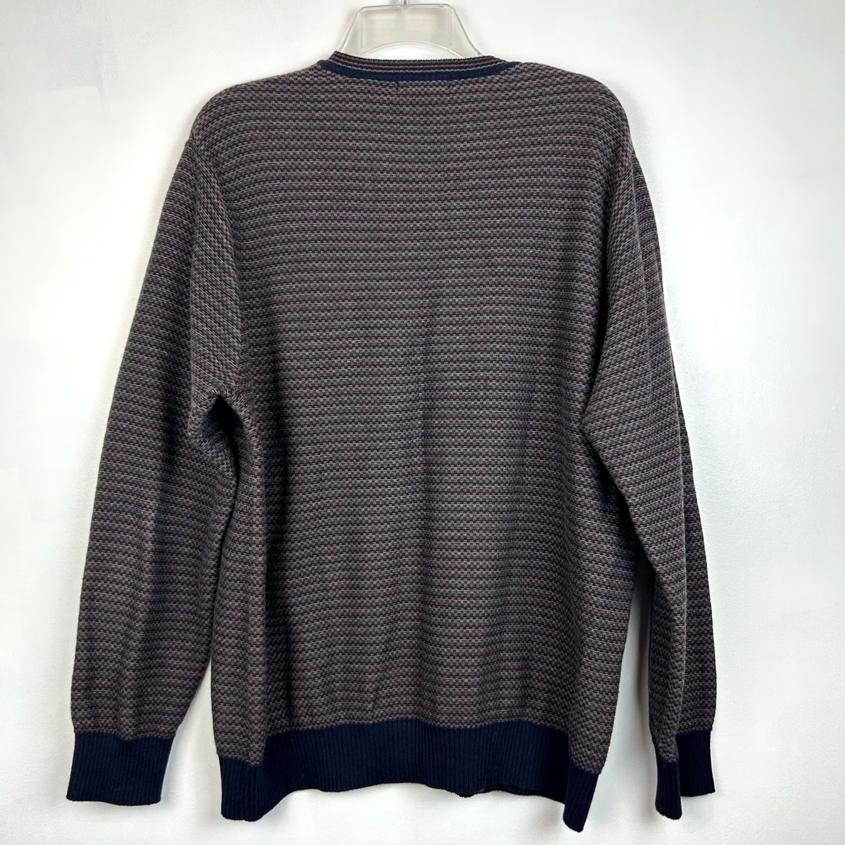 Vintage Alan Flusser Sweater Mens L Pullover V Neck Cotton Golf Preppy Academia Size US L / EU 52-54 / 3 - 2 Thumbnail